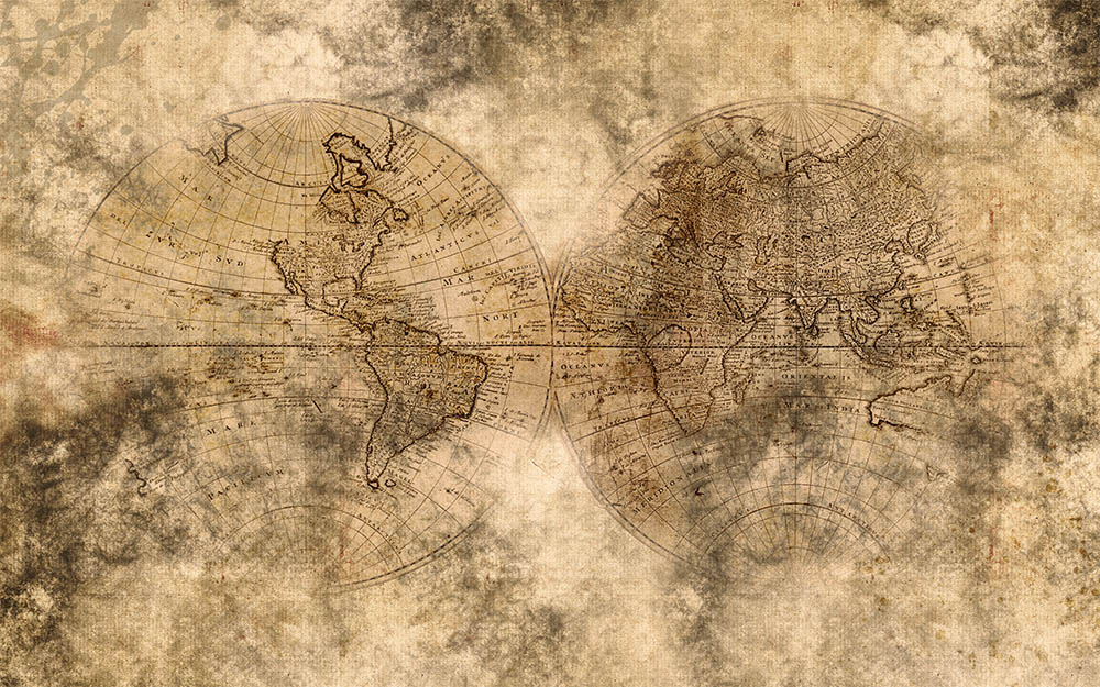 Antik Soft Dünya Haritası Pano Duvar Kağıdı