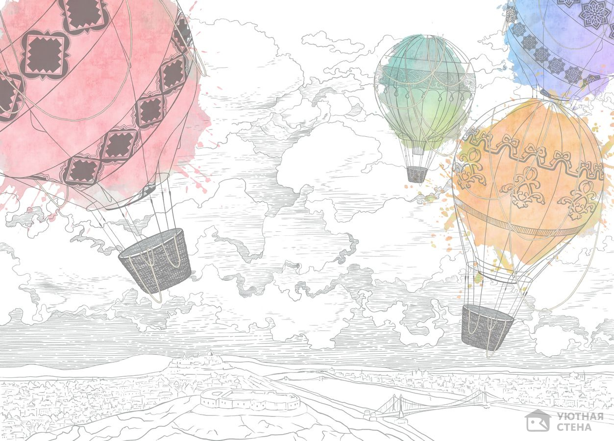 Renkli Balonlar Pano Duvar Kağıdı1